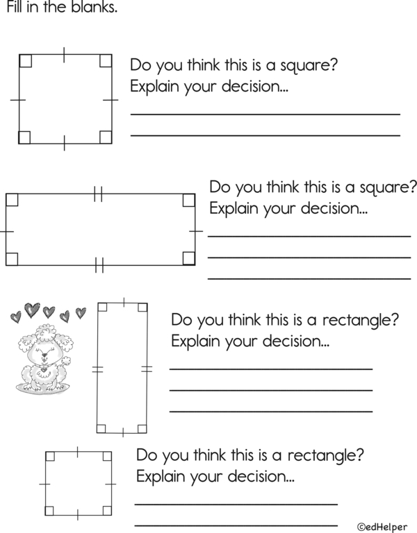 Shape Detective Squares And Rectangles Workbook