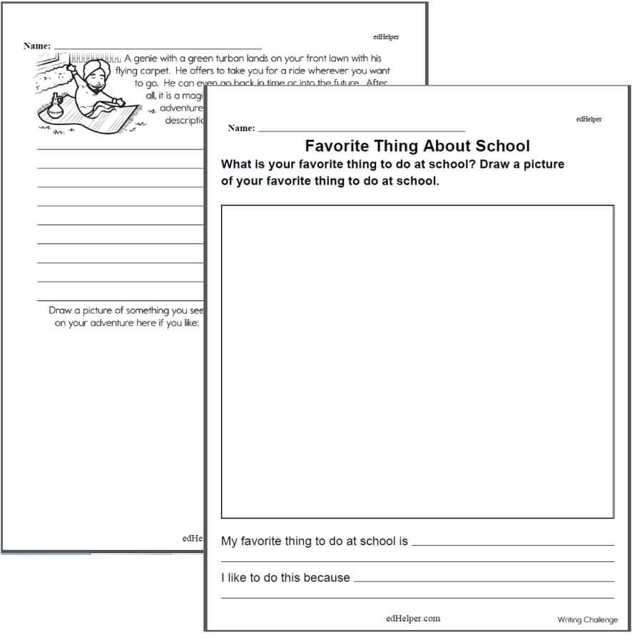 Writing Worksheets For Creative Kids Free PDF Printables EdHelper