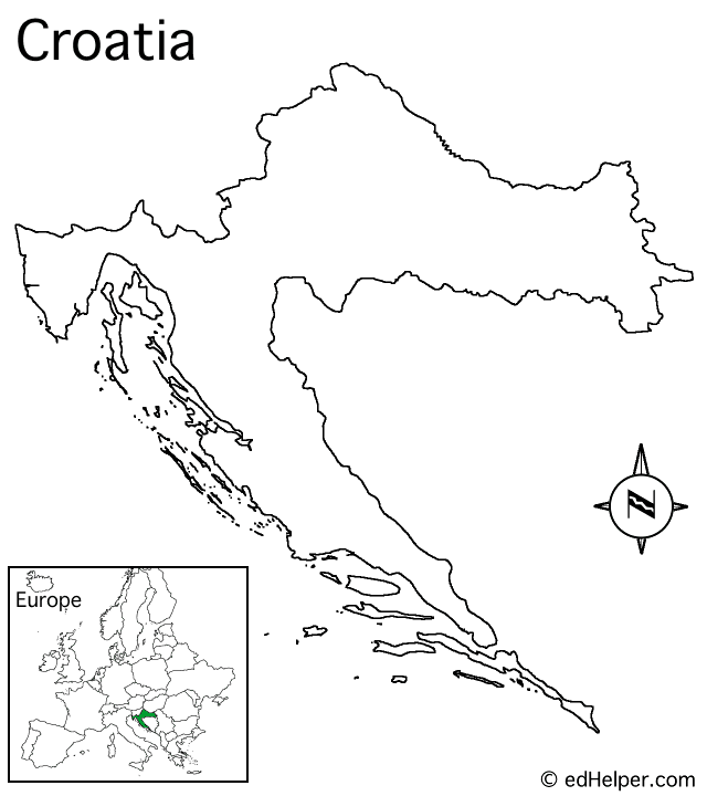 Croatia Outline Map