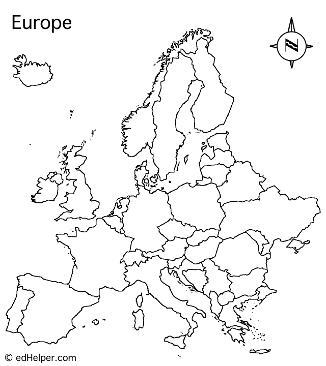 europe blank map