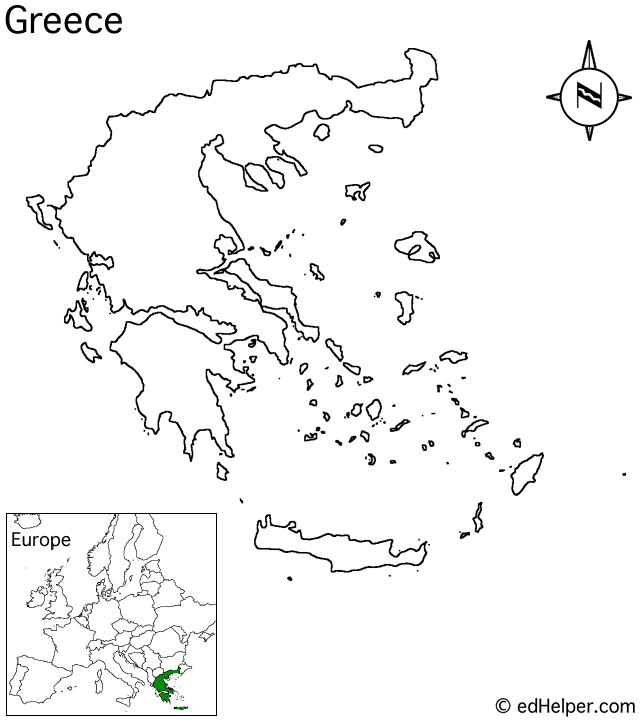 Greece Outline Map   Mapgreece 