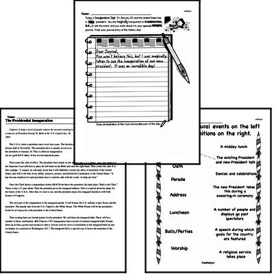 Second Grade Inauguration Workbook - Writing, Reading, and Activities