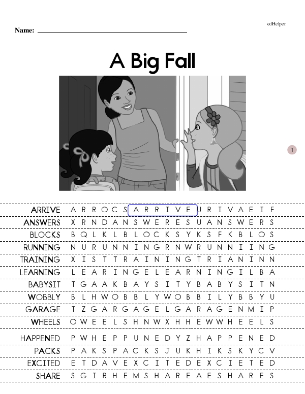 A Big Fall - Guided Reading and Comprehension (Pam Book 15 - Developing Reader)