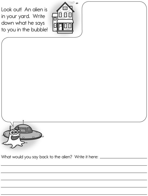 A Conversation With an Alien That Lands in Your Yard: A Creative Writing Activity