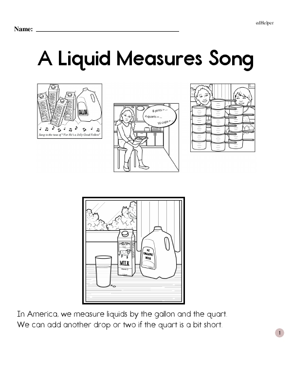 A Liquid Measures Song