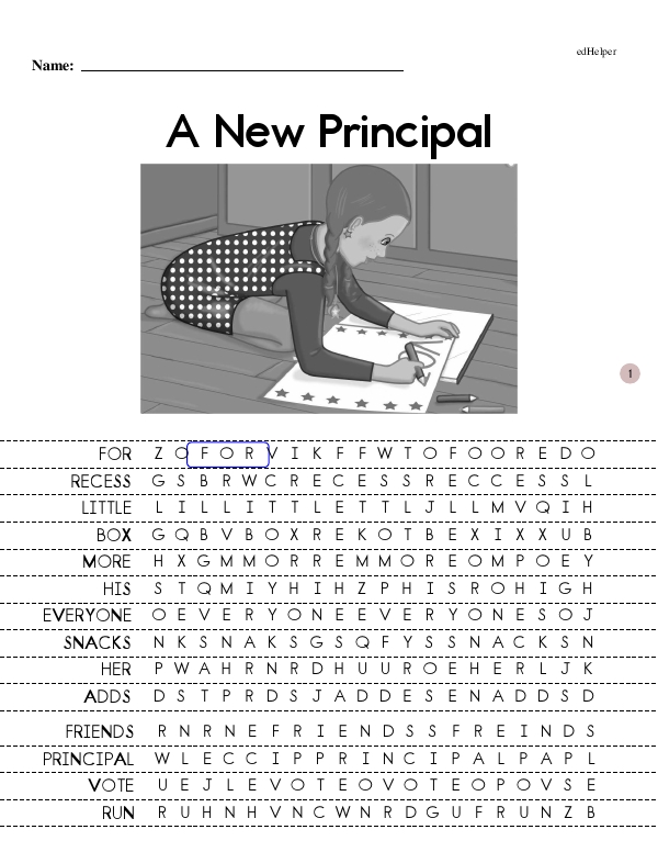 A New Principal - Reading Book with Review Questions (Pam Book 8 - Beginning Reader)