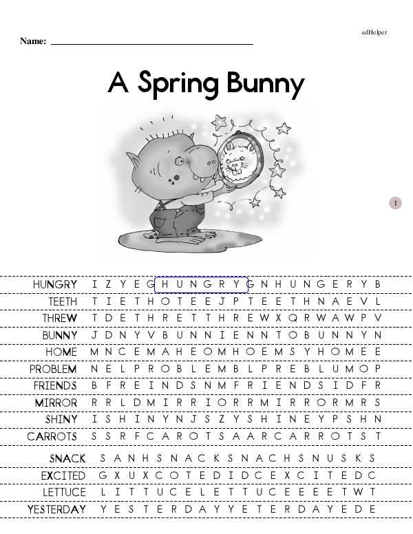 A Spring Bunny - Tiered Reader with Study Questions (The Monsters Early Reader Book Series Book 7 - Developing Reader)