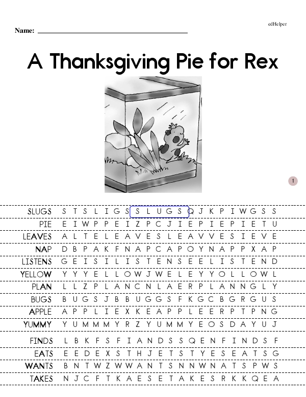 A Thanksgiving Pie for Rex - Reading and Understanding (The Rex Early Reader Book Series Book 4 - Beginning Reader)