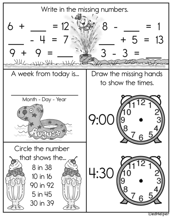 Fun with Numbers Time, Rhymes, and Maze: Summer Fun Workbook