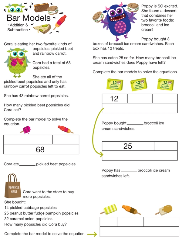 Monster Math Munch: Bar Models for Addition & Subtraction