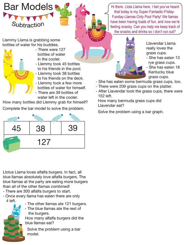 Hungry Llamas: A Bar Model Bonanza Workbook