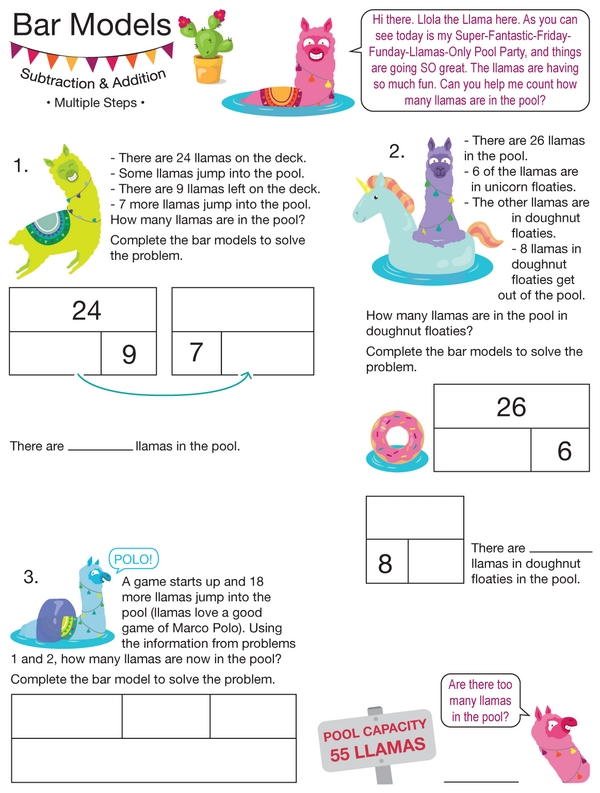 Llama Splash: A Bar Model Workbook