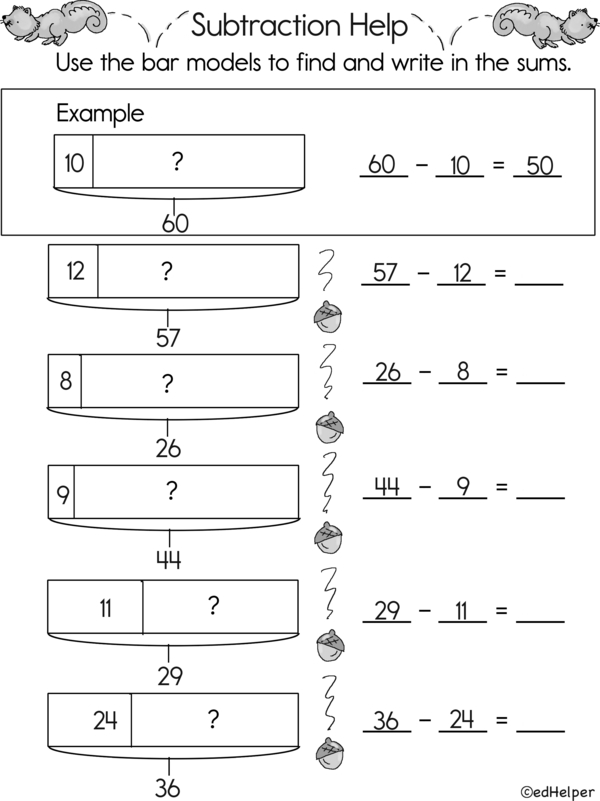 Subtraction Made Easy: A Workbook for Bar Models