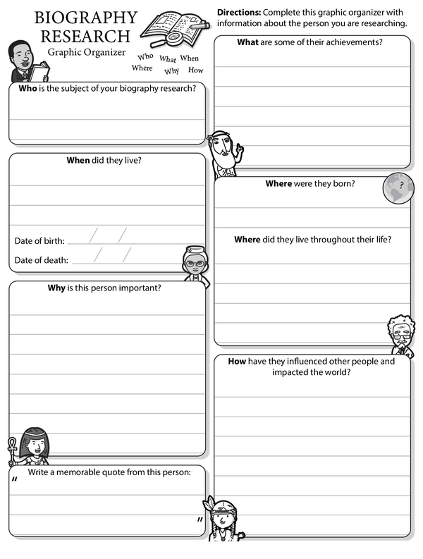 Biography Research - Graphic Organizer