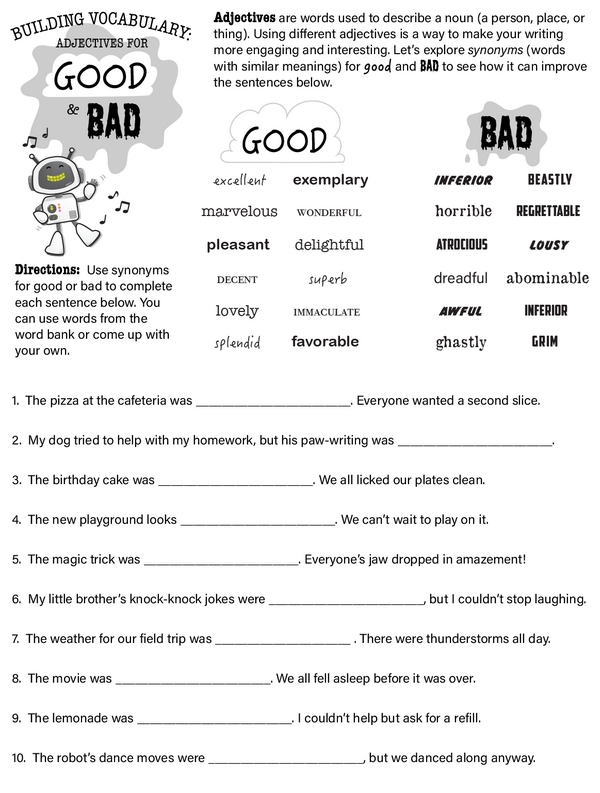 Mastering Adjectives: Exploring Synonyms for Good and Bad