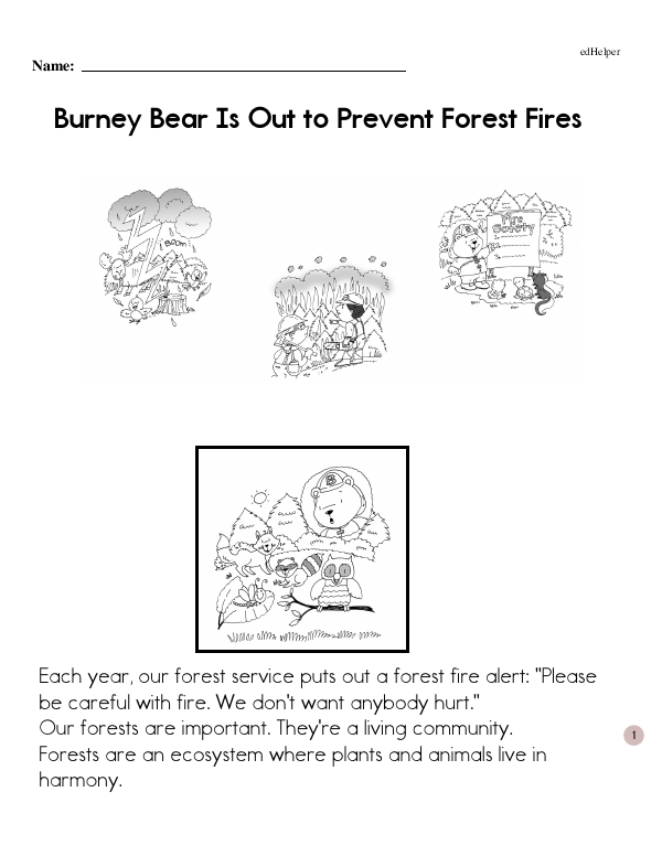 Burney Bear Is Out to Prevent Forest Fires