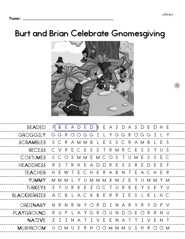 Burt and Brian Celebrate Gnomesgiving - Tiered Reader with Study Questions (Gnomes Leveled Readers - Advanced Reading and Learning Series - Book 5 - Growing Reader)