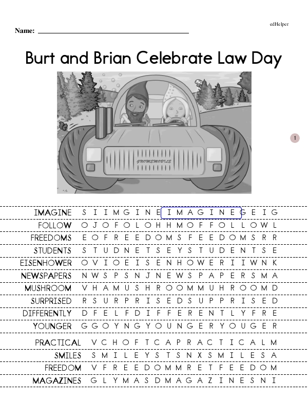 Burt and Brian Celebrate Law Day - Guided Reading Text with Thought-Provoking Questions (Gnomes Leveled Readers - Advanced Reading and Learning Series - Book 19 - Growing Reader)