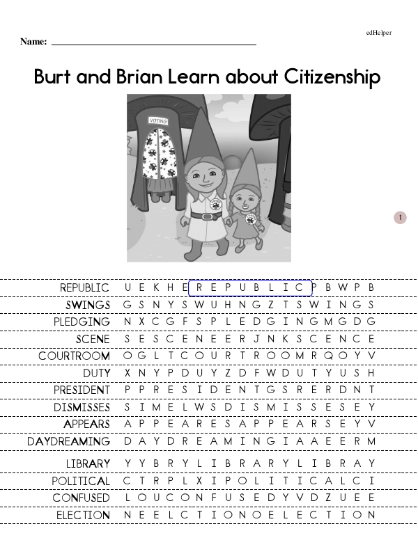 Burt and Brian Learn about Citizenship - Reading Book with Review Questions (Gnomes Leveled Readers - Advanced Reading and Learning Series - Book 2 - Growing Reader)