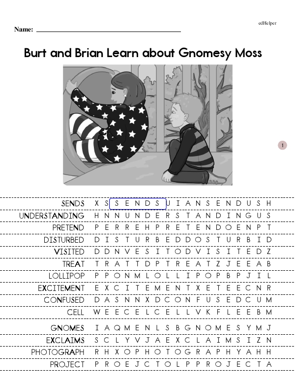 Burt and Brian Learn about Gnomesy Moss - Leveled Literacy Book with Discussion Prompts (Gnomes Leveled Readers - Advanced Reading and Learning Series - Book 10 - Growing Reader)