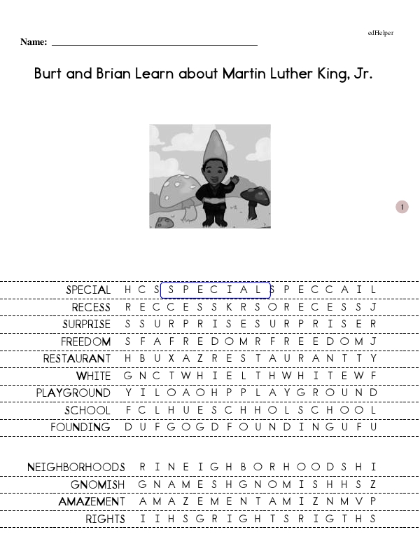 Burt and Brian Learn about Martin Luther King, Jr. - Reading and Understanding (Gnomes Leveled Readers - Advanced Reading and Learning Series - Book 9 - Growing Reader)