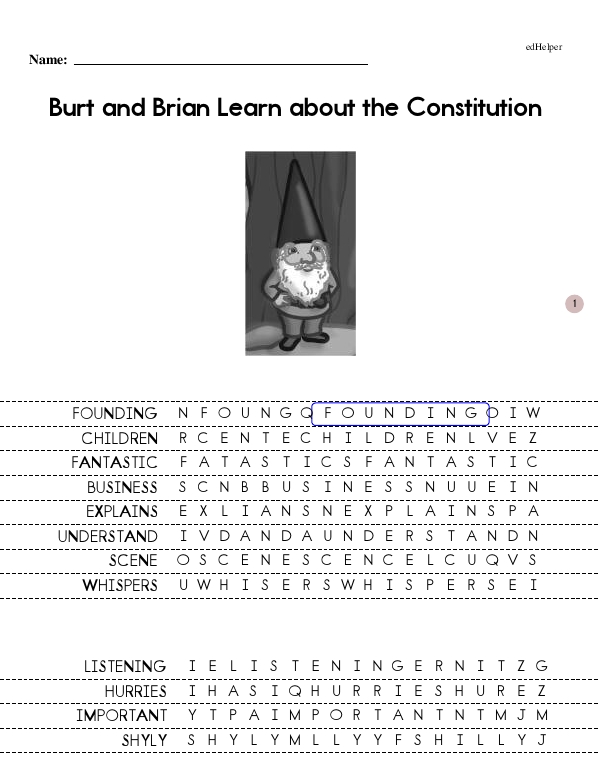 Burt and Brian Learn about the Constitution - Comprehensive Reading Journey (Gnomes Leveled Readers - Advanced Reading and Learning Series - Book 1 - Growing Reader)