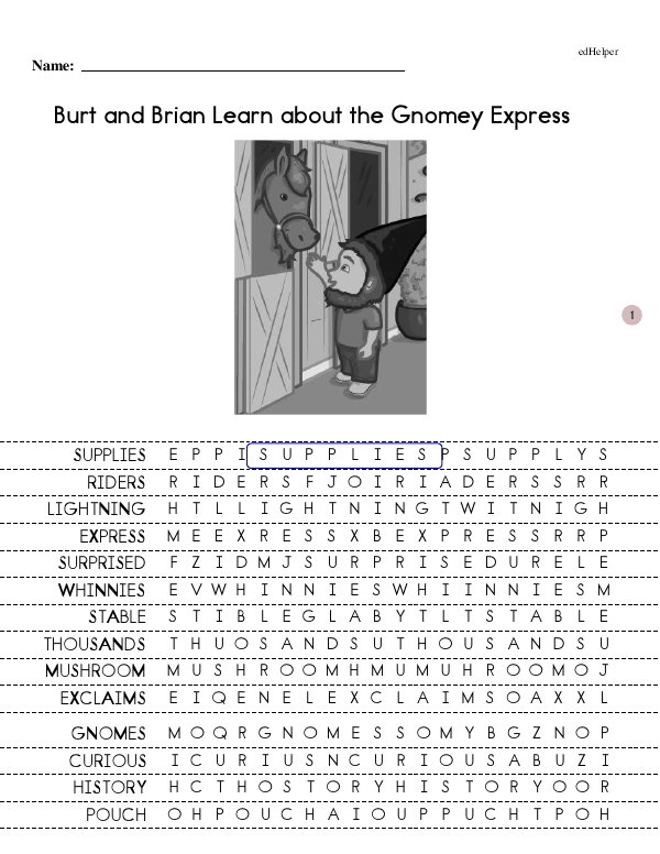 Burt and Brian Learn about the Gnomey Express - Tiered Reader with Study Questions (Gnomes Leveled Readers - Advanced Reading and Learning Series - Book 15 - Growing Reader)