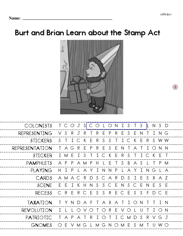 Burt and Brian Learn about the Stamp Act - Leveled Literacy Book with Discussion Prompts (Gnomes Leveled Readers - Advanced Reading and Learning Series - Book 12 - Growing Reader)