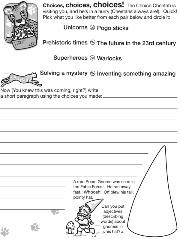 Circle Which Thing You Like the Best: A Reading and Writing Fluency Worksheet
