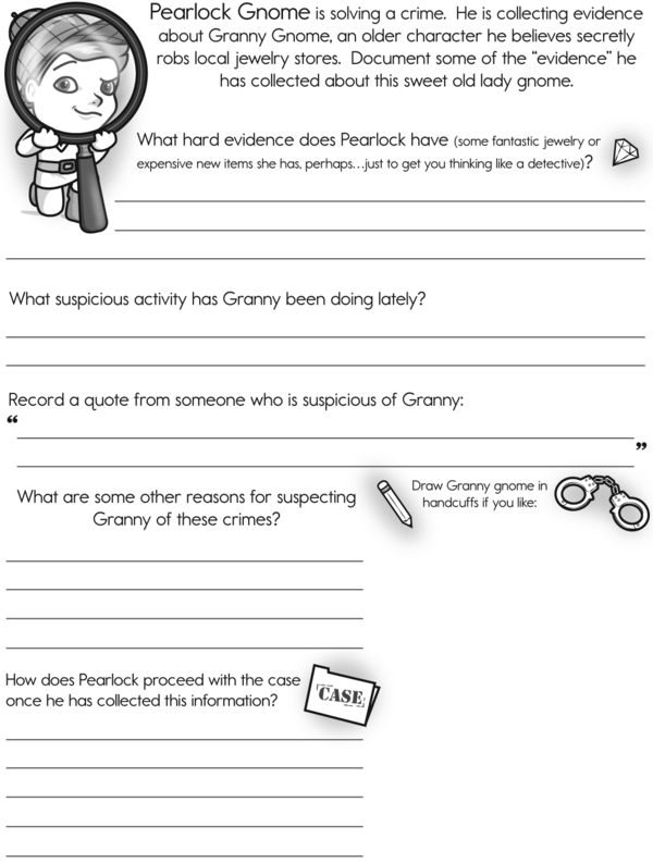 Collecting Evidence Against Granny Gnome: A Sherlock Holmes-Style Writing Activity