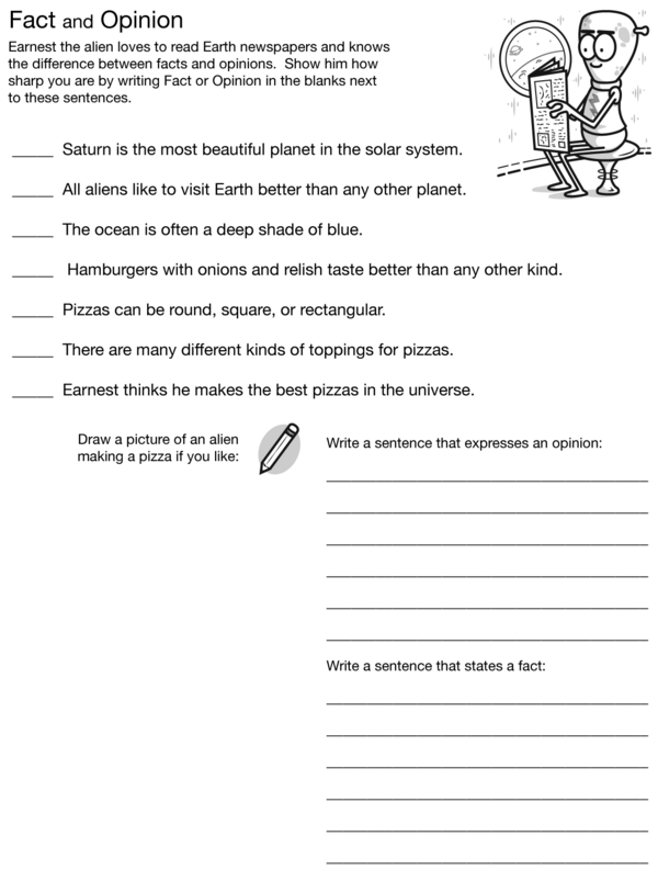 Differentiating Between Fact and Opinion With Earnest the Alien