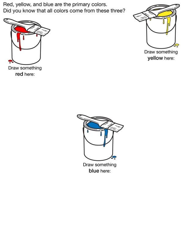 Draw Pictures Using Each Primary Color