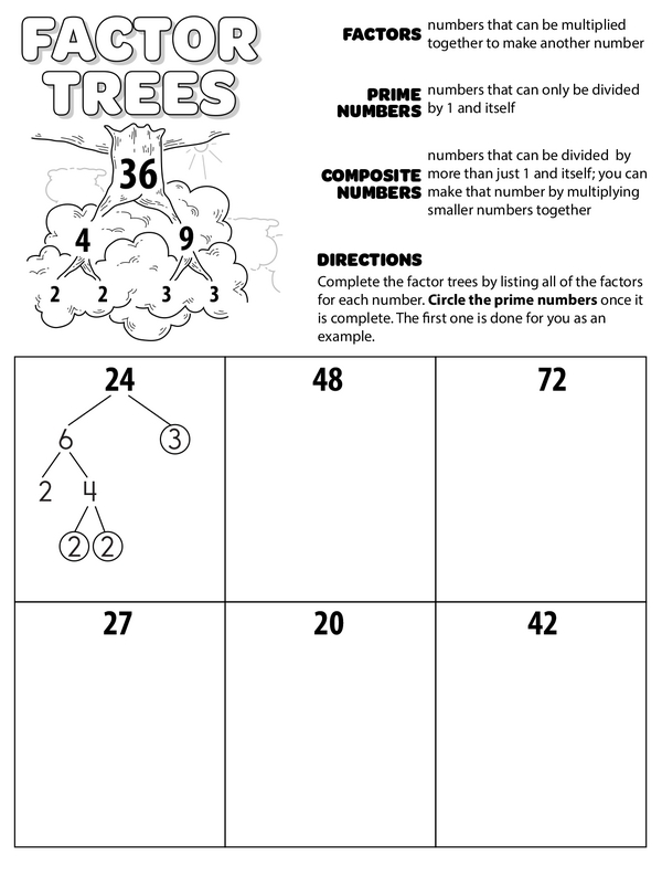 Understanding Factors: A Guide to Prime and Composite Numbers by Creating Factor Trees