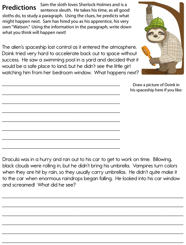 Figuring Out What Happens Next: A Prompt and Response Worksheet