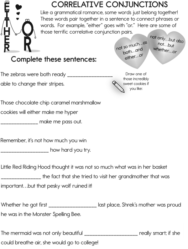 Finding the Right Correlative Conjunctions to Finish Each Sentence