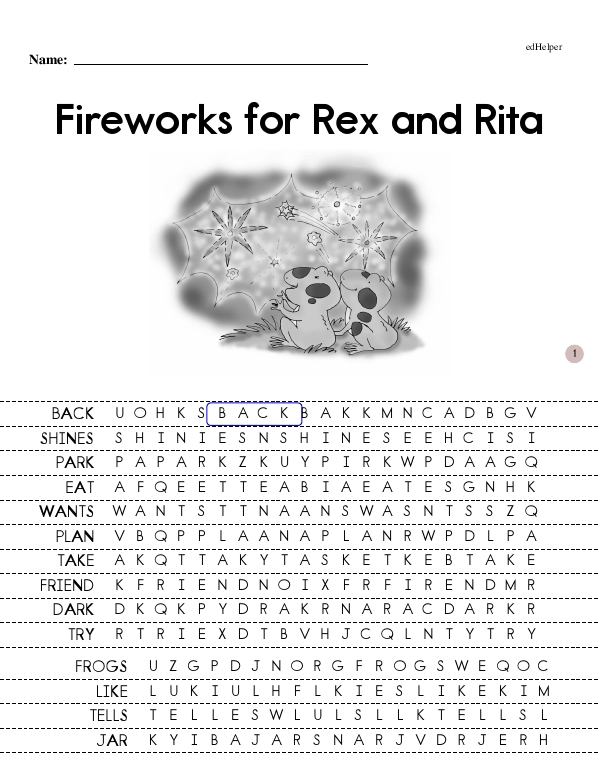 Fireworks for Rex and Rita - Tiered Reader with Study Questions (The Rex Early Reader Book Series Book 13 - Beginning Reader)