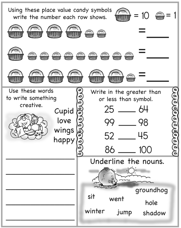 Spring into Learning: A Fun Workbook for Counting and Comparing