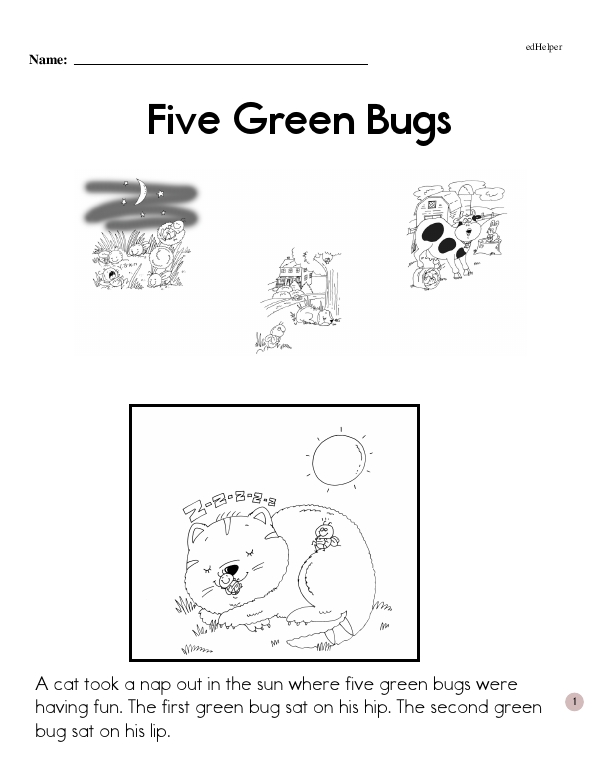 Five Green Bugs