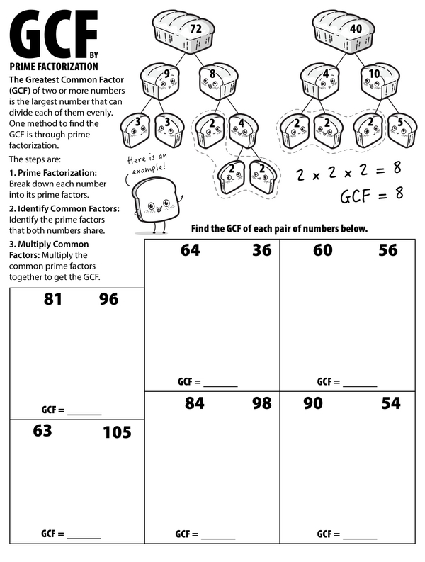 GCF by Prime Factorization