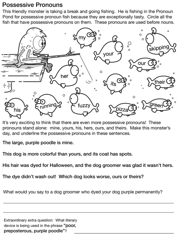 Go Fishing for Possessive Pronouns: A Possessive Pronoun Identification Activity