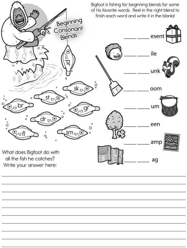 Help Bigfoot Fish for the Right Letter Blends for Each Word