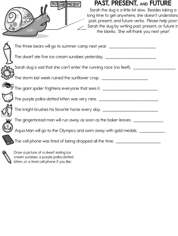 Help Sarah the Slug Identify Sentences in the Past, Present, and Future ...