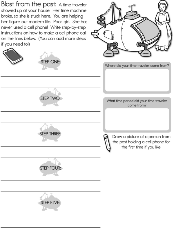 Helping a Time Traveler Use a Cell Phone: A Sequencing Activity