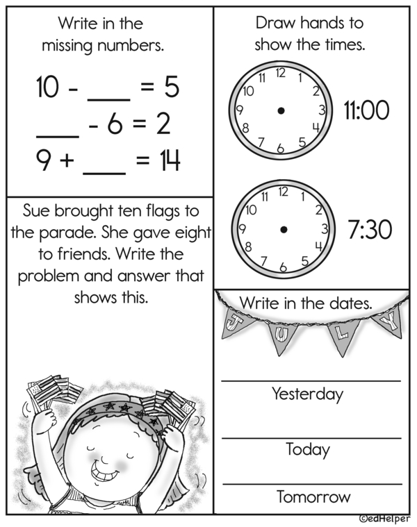 Math Explorers: A Fun Workbook for Subtraction, Fractions, and Patterns