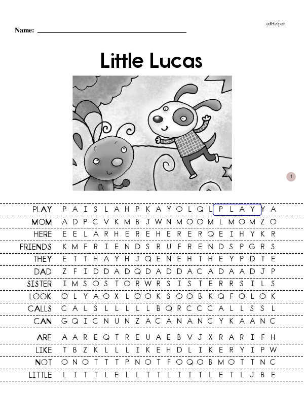 Little Lucas - Reading Book with Review Questions (The Little Lucas Early Reader Book Series Book 1 - First Books - Beginning Reader)