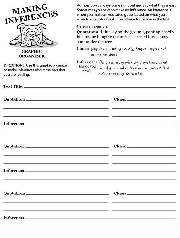 Decoding Text: Making Inferences Graphic Organizer