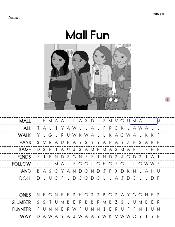 Mall Fun - Reading and Understanding (Pam Book 9 - Beginning Reader)