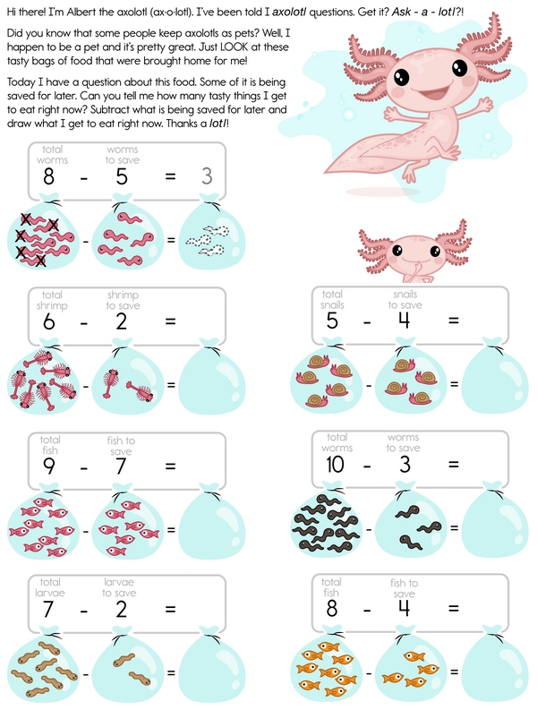 Subtraction Fun with Albert: A Math Workbook for Curious Learners