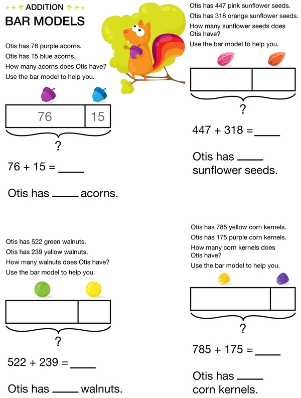 Math Helpers: Addition and Subtraction with Bar Models