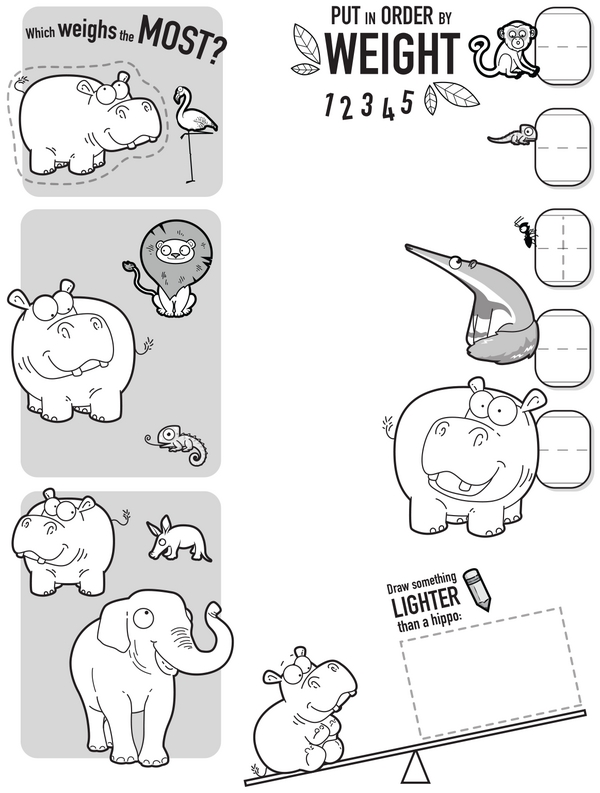 Heavy or Light: A Workbook of Animal Weights